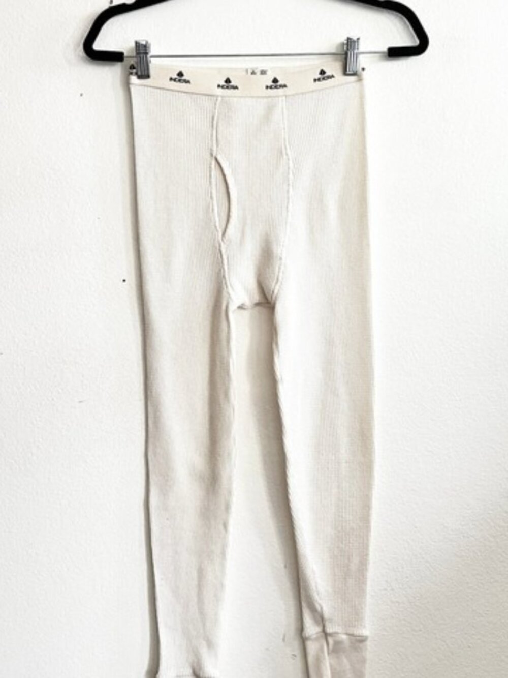 Indera Thermal Base Layer Pants Cream Cotton Thermal Leggings Long Johns Small‎